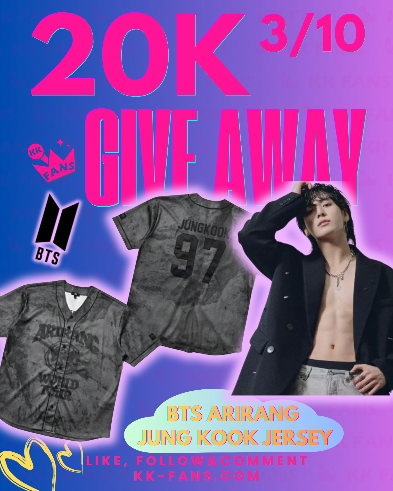 日本限定 BTS ARIRANG S/S JERSEY JUNG KOOK 防弾少年団(BTS