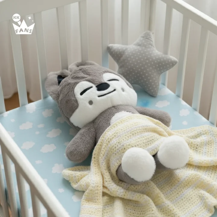 Stray Kids SKZOO Wolf Chan (Bang Chan) Teddy Bear Plush, SKZ 5'CLOCK