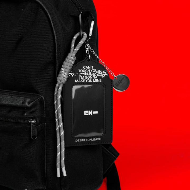 ENHYPEN x MINISO Card Holder Keychain official bag-attachment detail