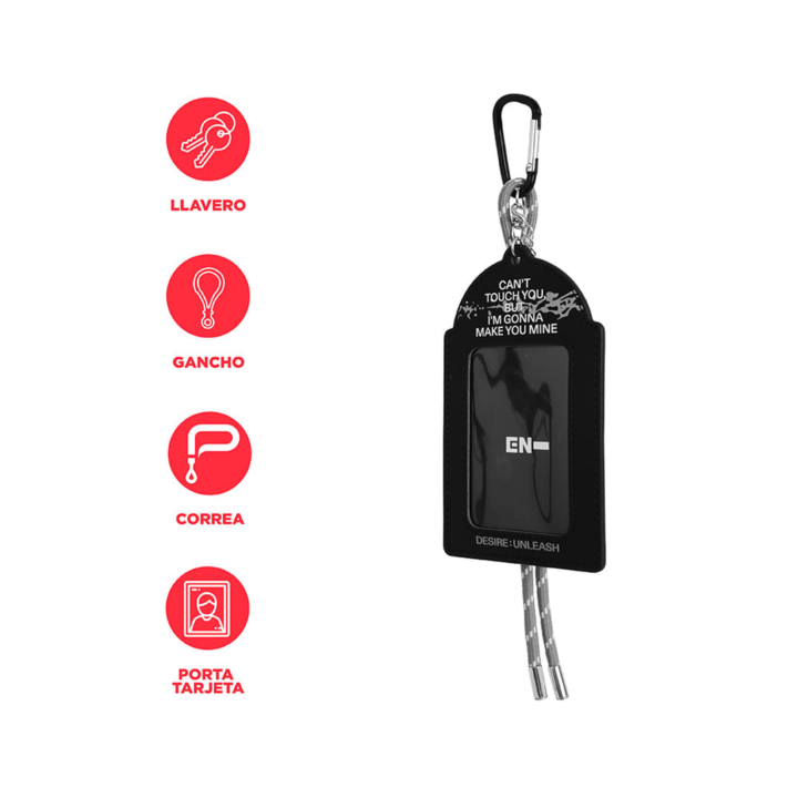 ENHYPEN x MINISO Card Holder Keychain official feature detail