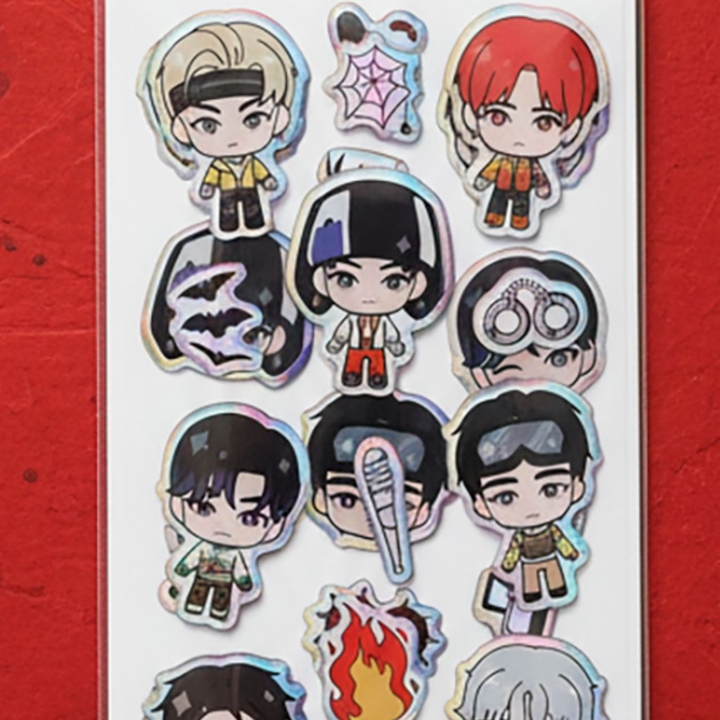 ENHYPEN x MINISO character sticker pack, first sheet official detail