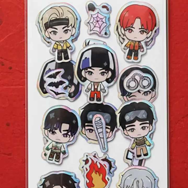 ENHYPEN x MINISO character sticker pack, first sheet official detail
