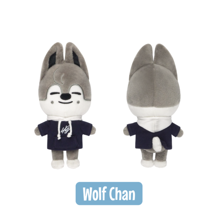 Stray Kids SKZOO Plush Mini Ver Wolf Chan (Bang Chan) official front and back view