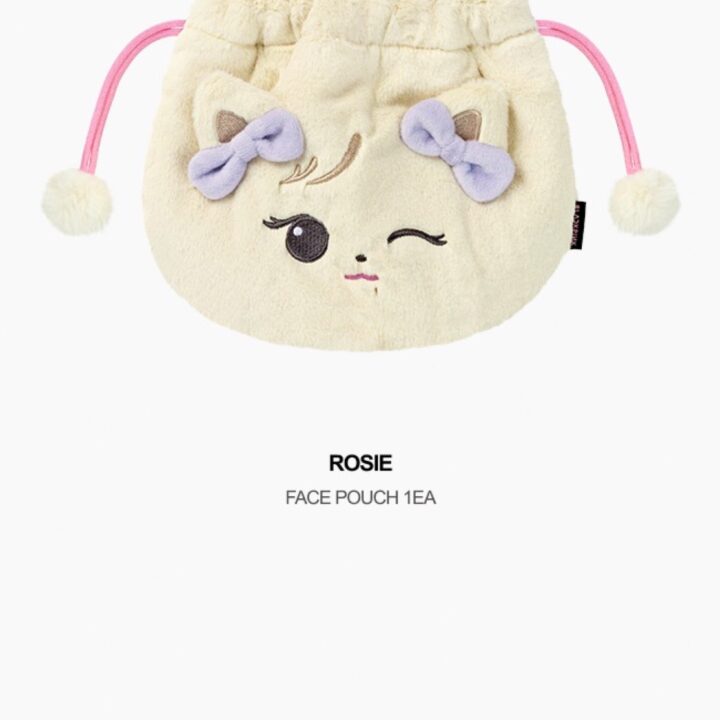 BLACKPINK CHARACTER FACE POUCH - DEADLINE POP UP - ROSIE official product detail