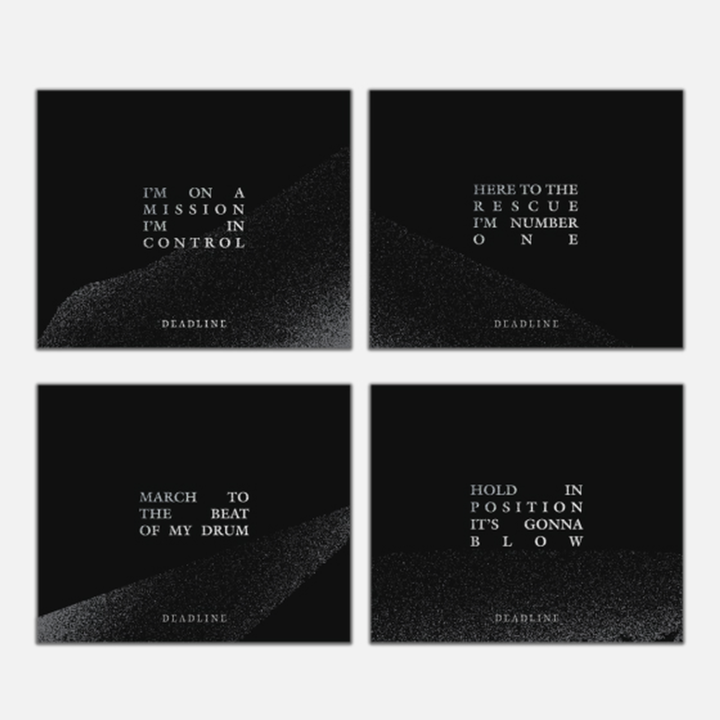 BLACKPINK DEADLINE Lyrics Card and Photocard Set official lyrics cards detail