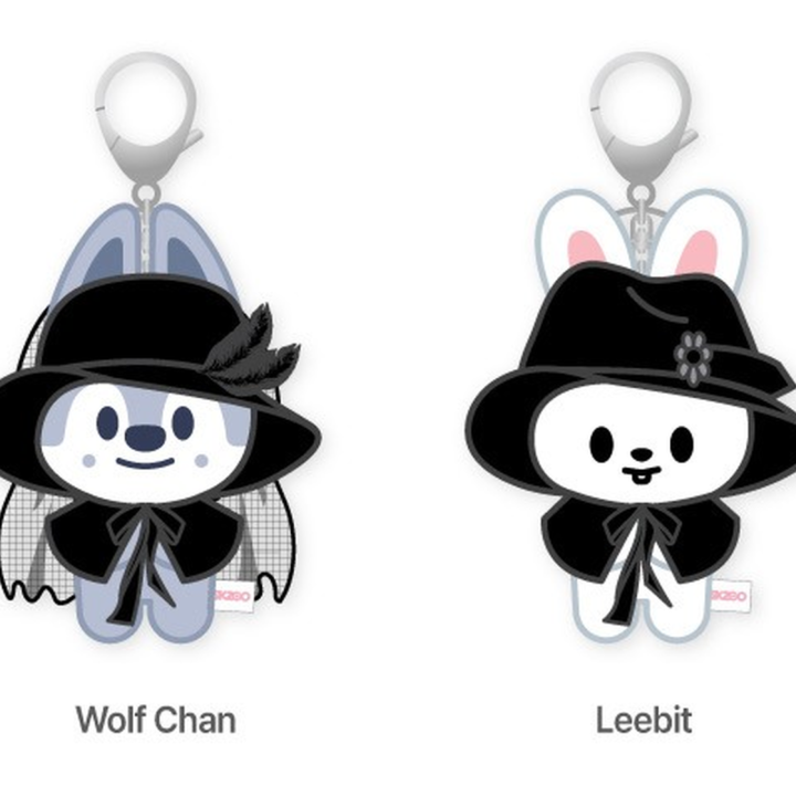 Stray Kids SKZOO Costume Magnet Plush Keyring DO IT featuring Wolf Chan and Leebit