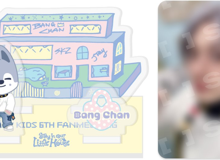 Official Lee Know product view of the Stray Kids 6th Fan Meeting secret acrylic stand.