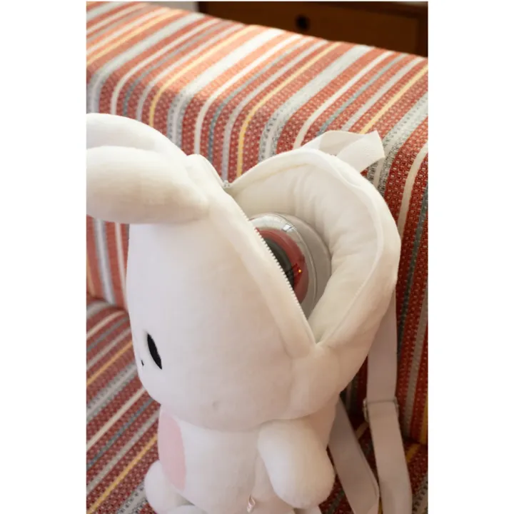 Official back zipper detail view of a SKZOO Plush Backpack from Stray Kids 6th Fan Meeting.