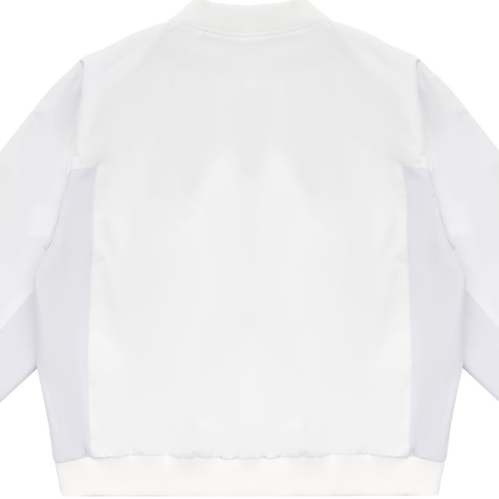 Official back product view of the Stray Kids 6th Fan Meeting bomber jacket.