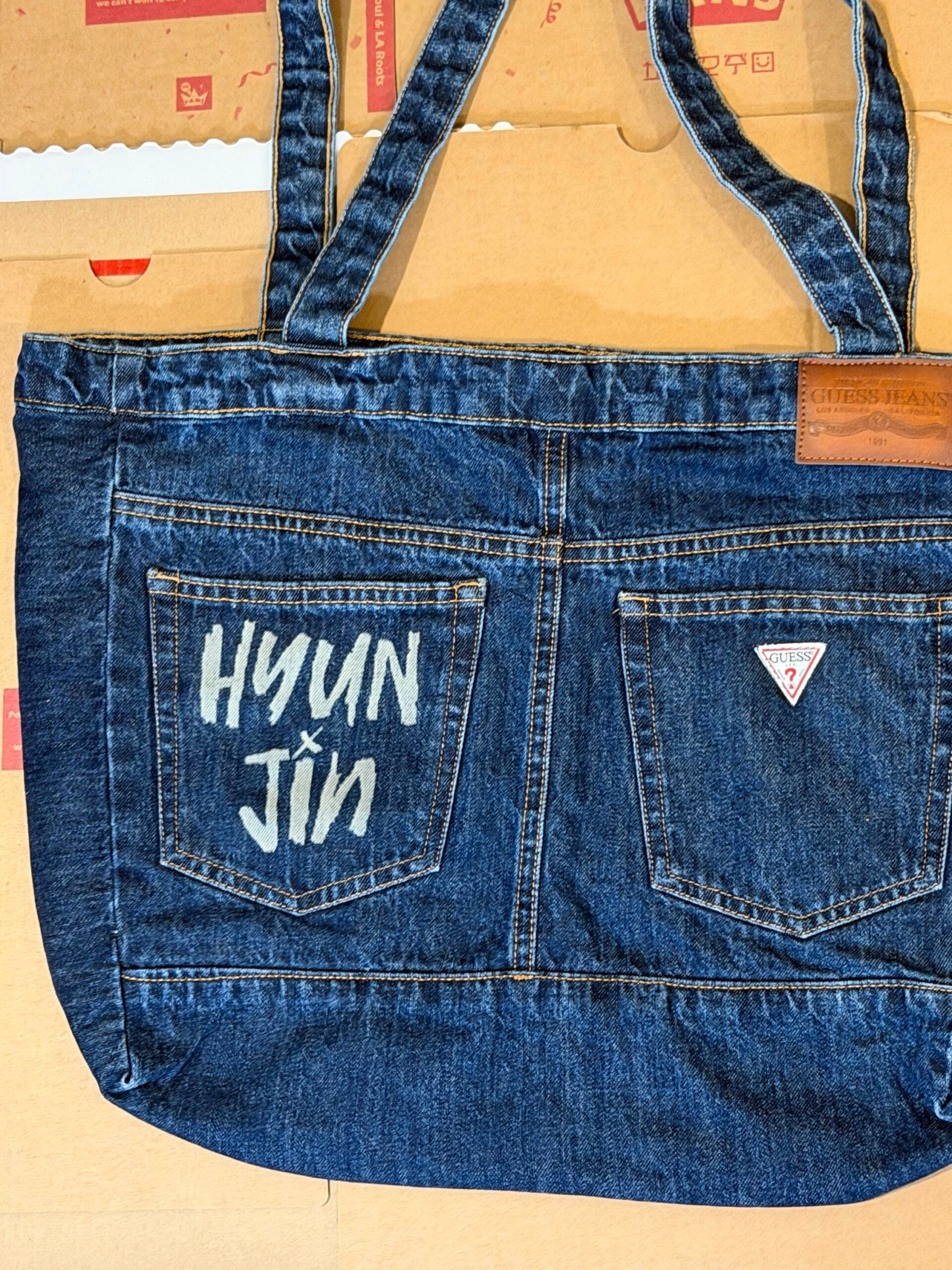 Hyunjin Guess Tote Bag – Stray Kids Hyunjin Denim Bag | KK Fans