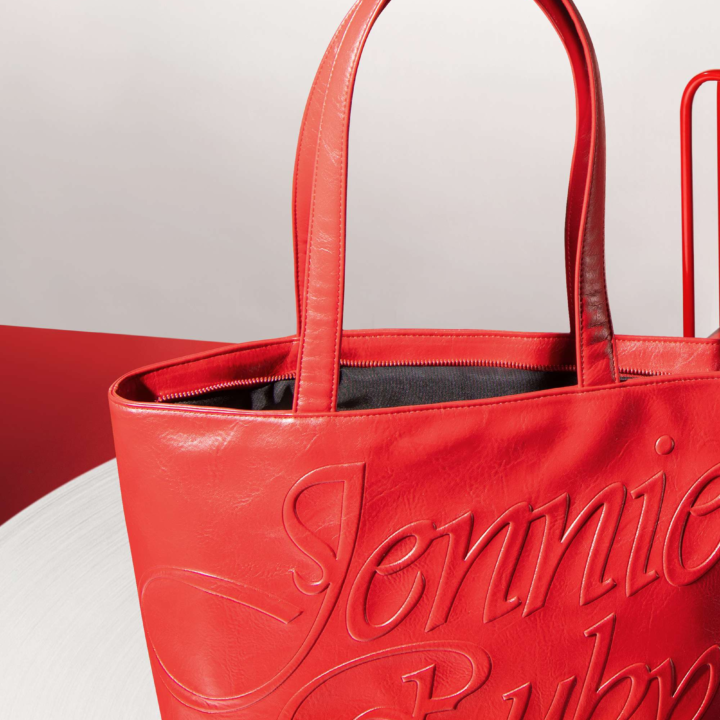 JENNIE x MINISO PU Tote Bag Red official product detail