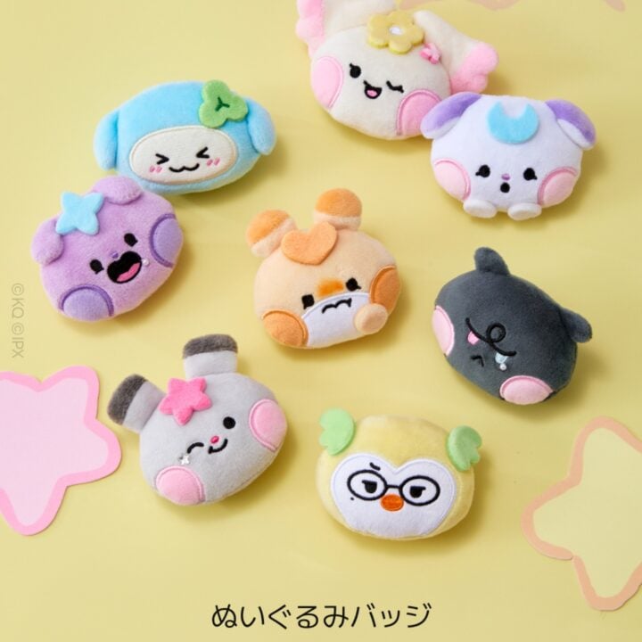 ATEEZ Plush Badge - Wonder Room Pop Up - official eight-character plush badge set detail
