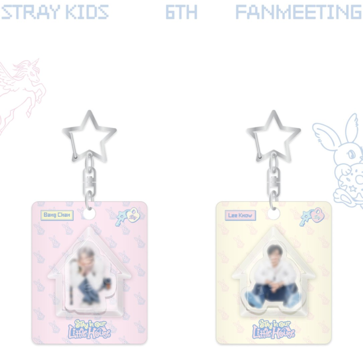 Official Bang Chan and Lee Know Mini Block Keyring member views from Stray Kids 6th Fan Meeting.