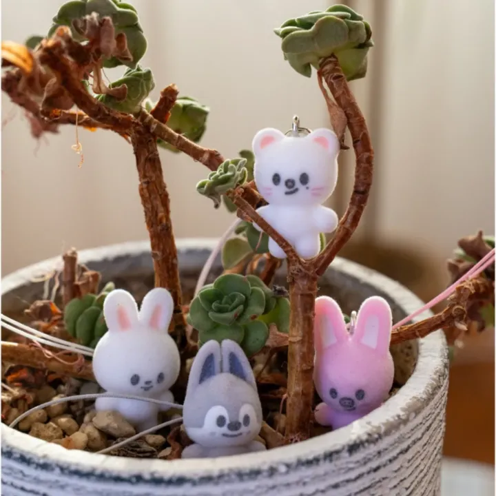 Official planter lifestyle view of SKZOO Secret Mini Charms from Stray Kids 6th Fan Meeting.
