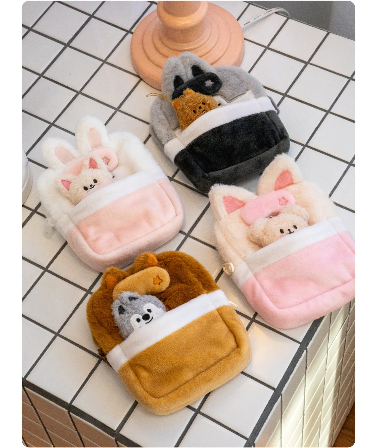 Official display lifestyle view of SKZOO Secret Plush Micro Ver. from Stray Kids 6th Fan Meeting.