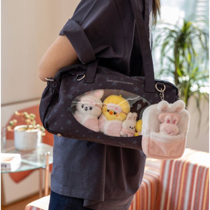 Official clear panel lifestyle view of the Stray Kids 6th Fan Meeting PVC bag.