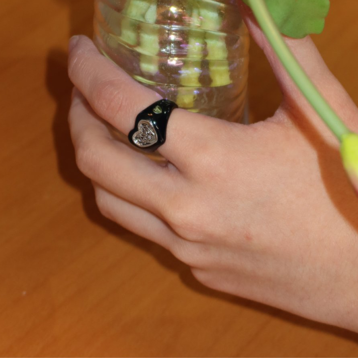 Official floral wearing lifestyle view of the Stray Kids 6th Fan Meeting ring.