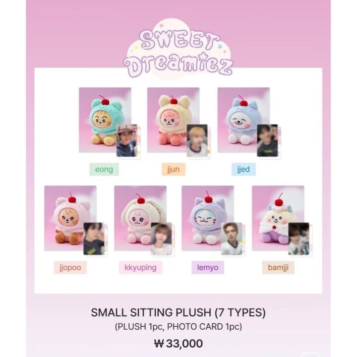 Sweet Dreamiez pop-up small sitting plush and photocard square product image