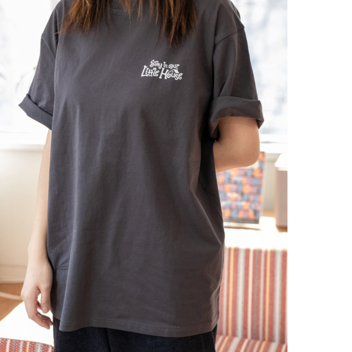 Official front lifestyle view of the Stray Kids 6th Fan Meeting STAY in Our Little House T-shirt.