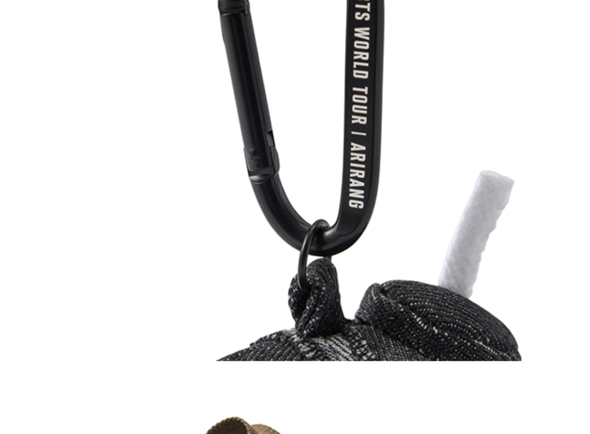 BTS ARIRANG ARMY Bomb Plush Keyring - official carabiner detail