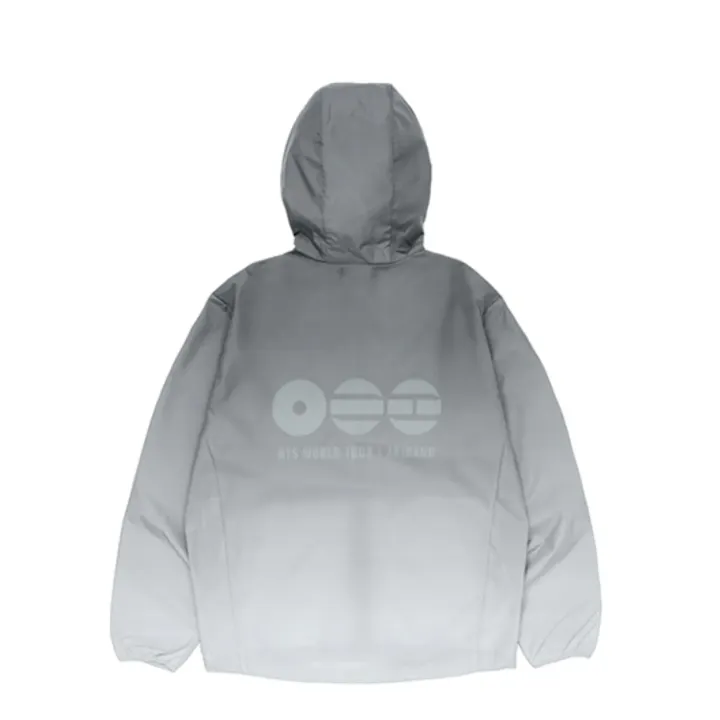 BTS ARIRANG Wind Jacket Gray - official back view
