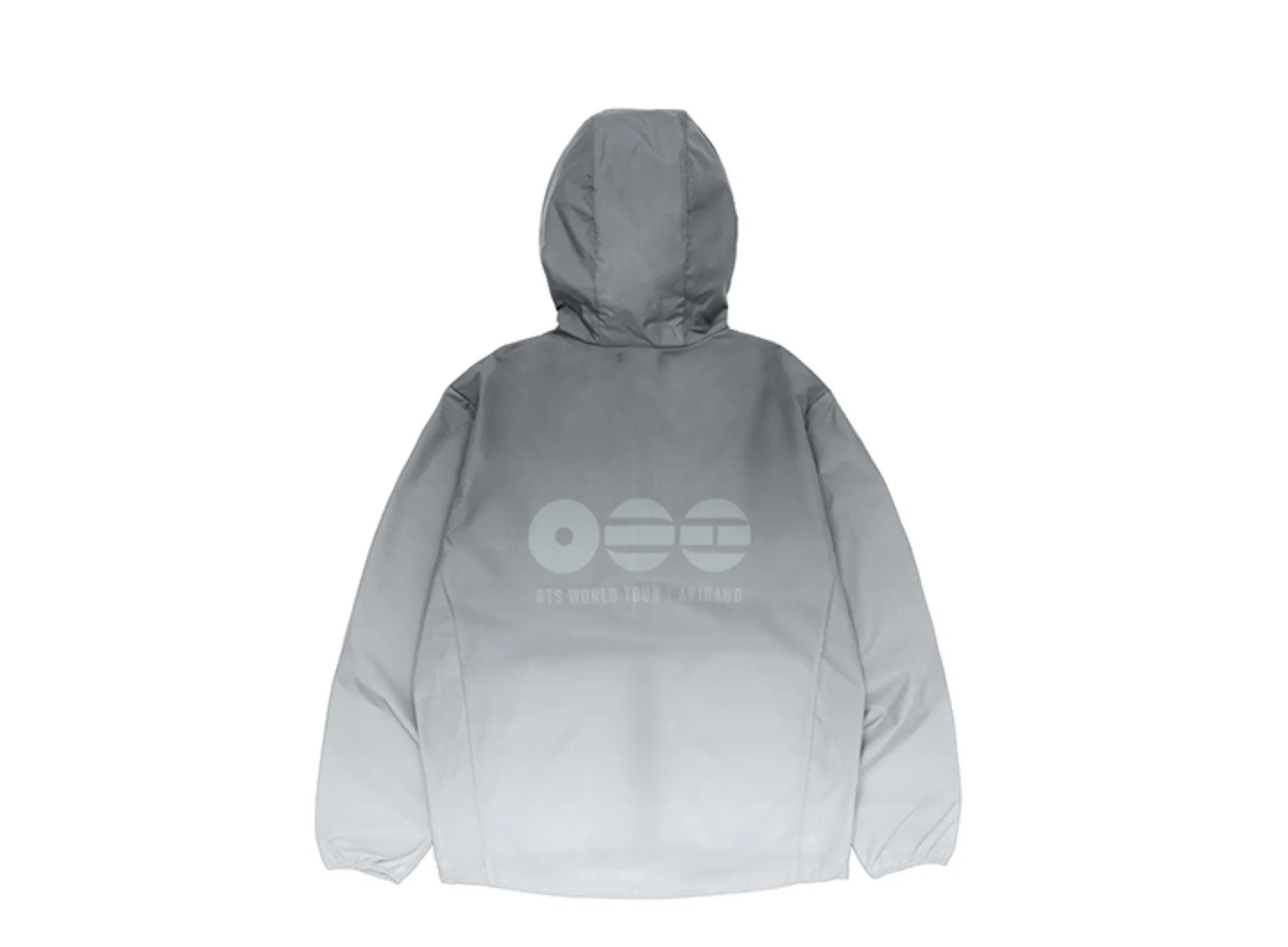 BTS ARIRANG Wind Jacket Gray - official back view