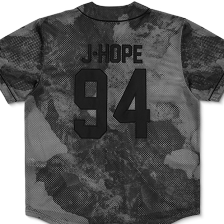 BTS World Tour ARIRANG S/S Jersey j-hope 94 - official back name and number detail