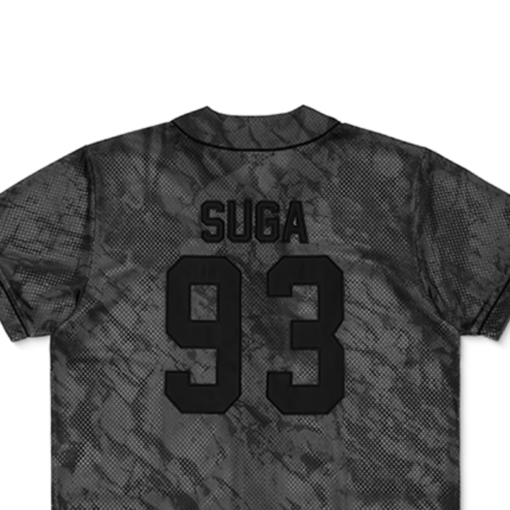 BTS World Tour ARIRANG S/S Jersey SUGA 93 - official back name and number detail