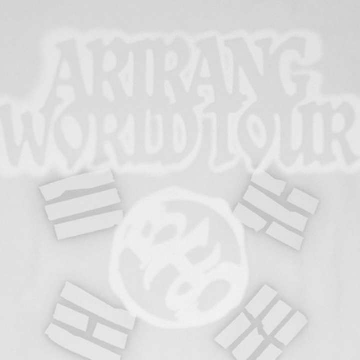 BTS WORLD TOUR ARIRANG S/S Tour T-Shirt Gray - official front print detail