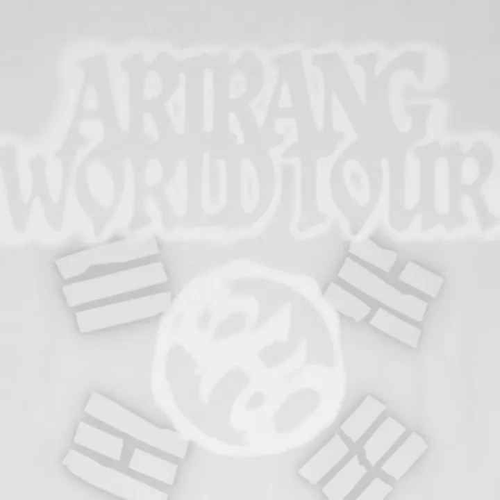 BTS WORLD TOUR ARIRANG S/S Tour T-Shirt Gray - official front print detail