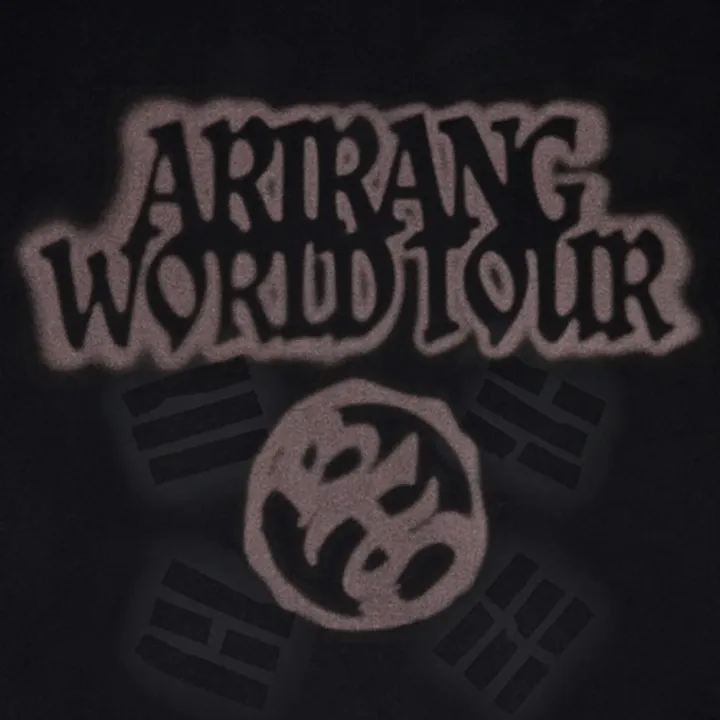 BTS WORLD TOUR ARIRANG S/S Tour T-Shirt Black - official front print detail