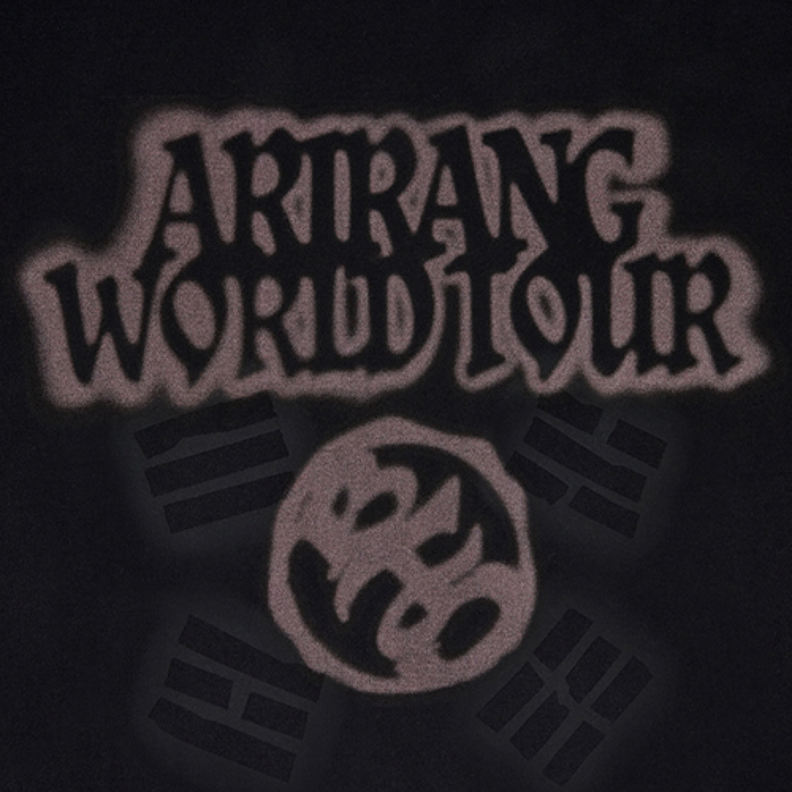 BTS WORLD TOUR ARIRANG S/S Tour T-Shirt Black - official front print detail