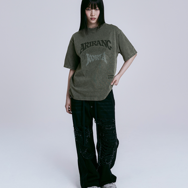 BTS World Tour ARIRANG S/S T-Shirt Korea official worn front detail