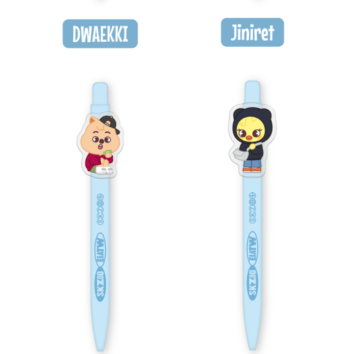 SKZOO Acrylic Gel Pen Seoul Ver. Dwaekki and Jiniret official detail