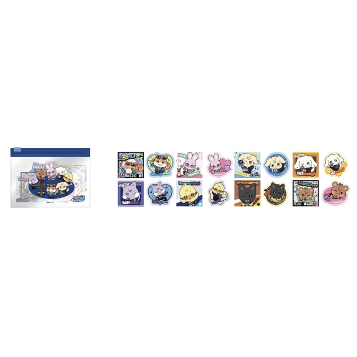 [PREORDER] Ateez Flake Sticker Set (Removable) - ANITEEZ in Color Pop Up
