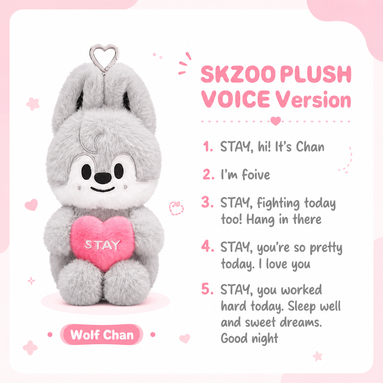 SKZOO Plush Voice Ver. - Stray Kids 6th Fan Meeting Merch | KK Fans