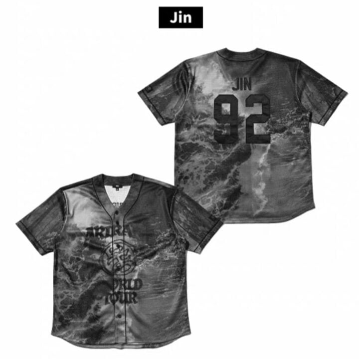 BTS ARIRANG Japan Concert short sleeve baseball jersey - Jin official product detail