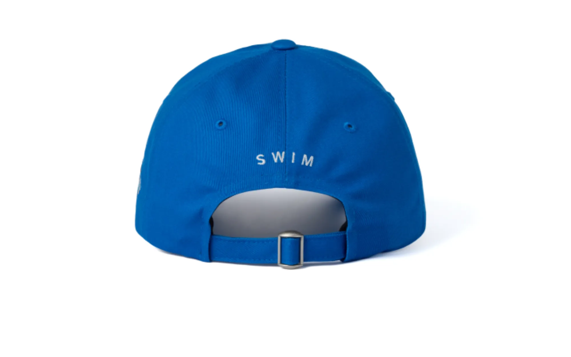 BTS SWIM Ball Cap (BLUE) official back view with adjustable strap and SWIM detail