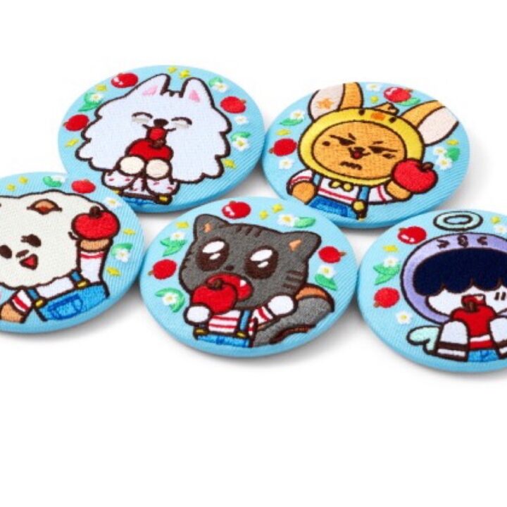 TXT PPULBATU HEY APPUL Embroidery Can Badge official group set