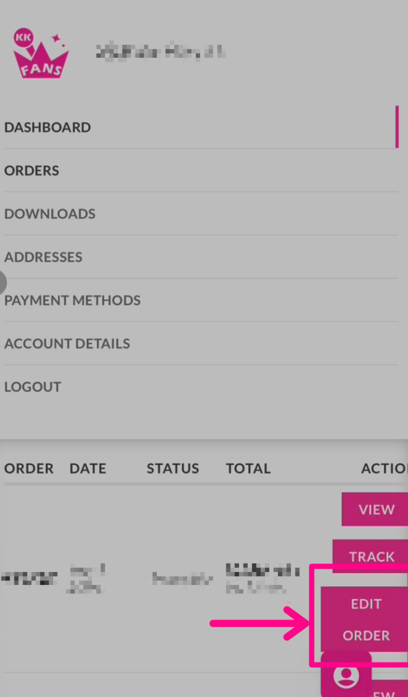 Change Shipping Address at KK Fans Shop