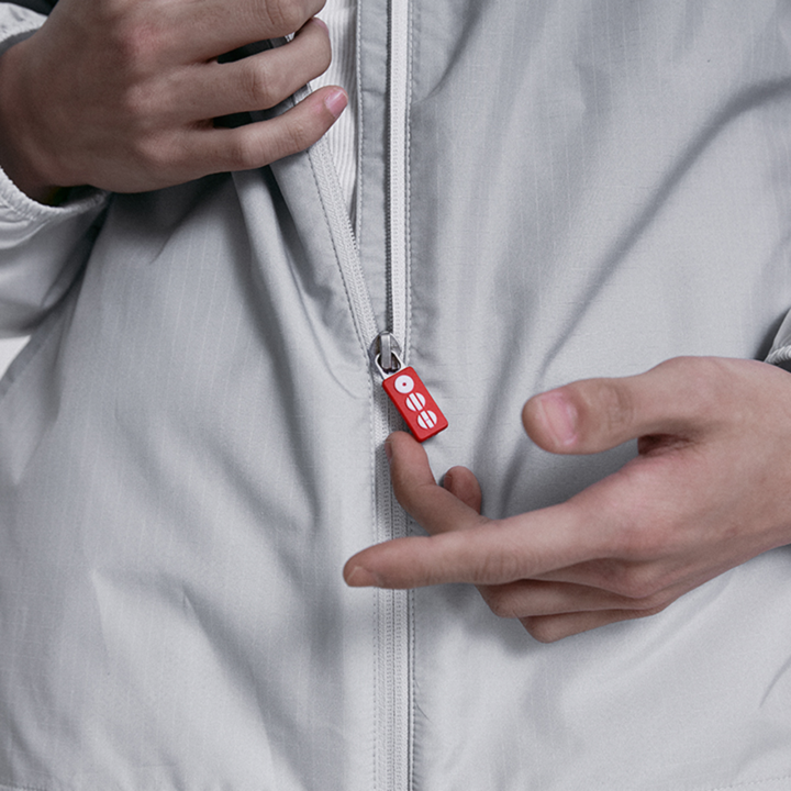 BTS ARIRANG Japan Concert Grey Wind Jacket official zipper and front material detail