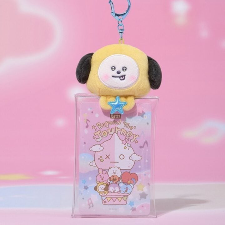 BT21 Beyond the Journey Clear Plush Pouch Keyring - CHIMMY (Jimin)
