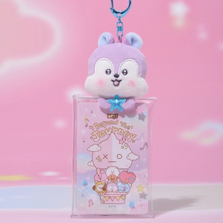 BT21 Beyond the Journey Clear Plush Pouch Keyring - MANG (j-hope)
