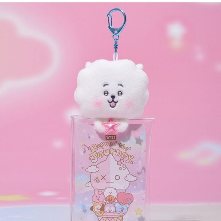 BT21 Beyond the Journey Clear Plush Pouch Keyring - RJ (Jin)