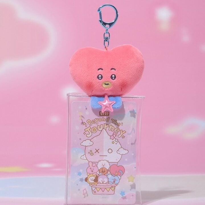 BT21 Beyond the Journey Clear Plush Pouch Keyring - TATA (V)