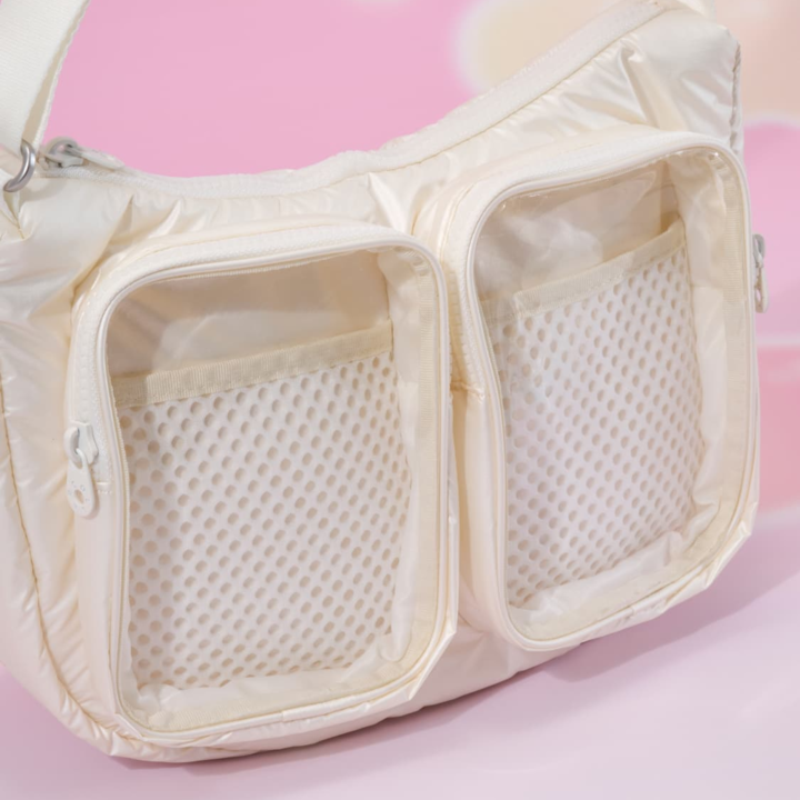 BT21 Beyond the Journey Crossbody Bag back mesh pockets detail