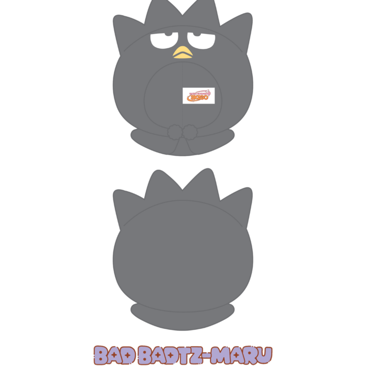 Stray Kids SKZOO x Sanrio 10cm plush outfit Bad Badtz-Maru official front and back product view