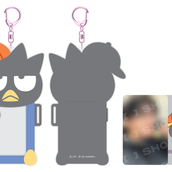 Stray Kids SKZOO x Sanrio Connecting Photocard Holder Bad Badtz-Maru official front back and included photocard view
