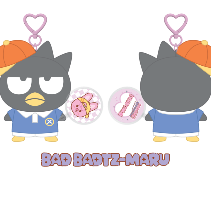 Stray Kids SKZOO x Sanrio 10cm Plush Mini Picket Bad Badtz-Maru official front and back product view