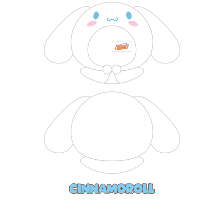 Stray Kids SKZOO x Sanrio 10cm plush outfit Cinnamoroll official front and back product view